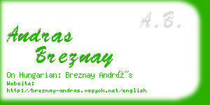 andras breznay business card